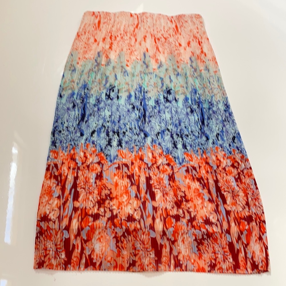 Multi-color midi skirt